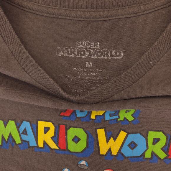 Nintendo Mario Video Game Short Sleeve Graphic T Shirt Adult Mens Size M Gray - Picture 3 of 9